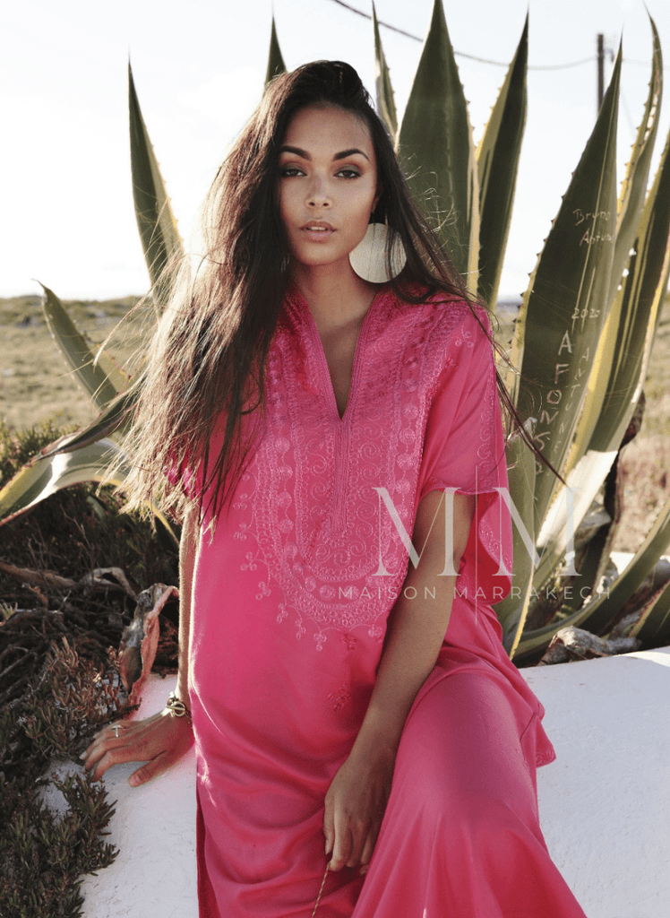 New Pink Berber Kaftan,New Pink Berber Kaftan