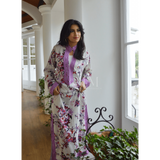 Lilac Floral Beach Lounge Kaftan Caftan,Lilac Floral Beach Lounge Kaftan Caftan