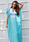 Mint Green Marrakech Style Resort Lounge Wear Caftan Kaftan