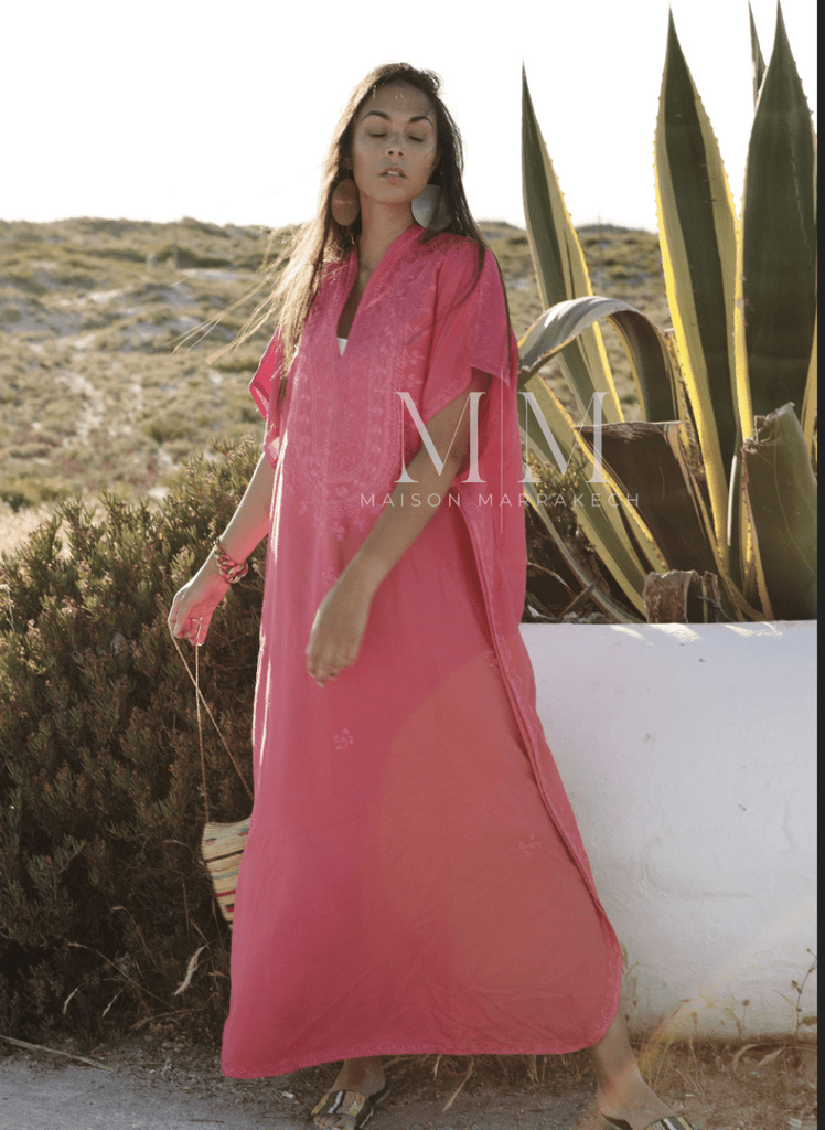 New Pink Berber Kaftan,New Pink Berber Kaftan