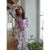 Lilac Floral Beach Lounge Kaftan Caftan,Lilac Floral Beach Lounge Kaftan Caftan