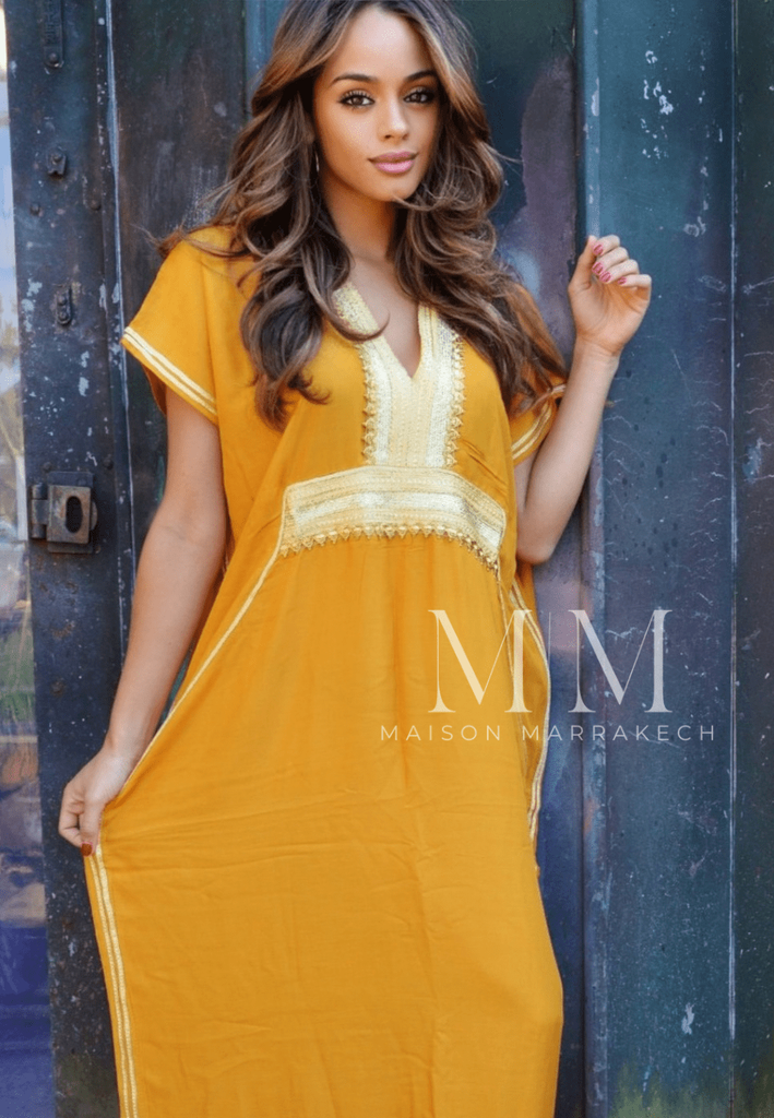 Dark Yellow Marine Resort Kaftan,Dark Yellow Marine Resort Kaftan