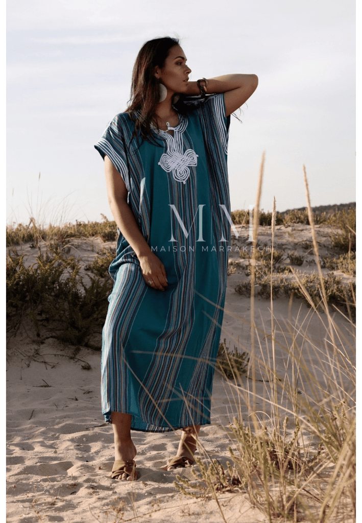 Blue Bedouin Kaftan Caftan & Loungewear,Blue Bedouin Kaftan Caftan & Loungewear