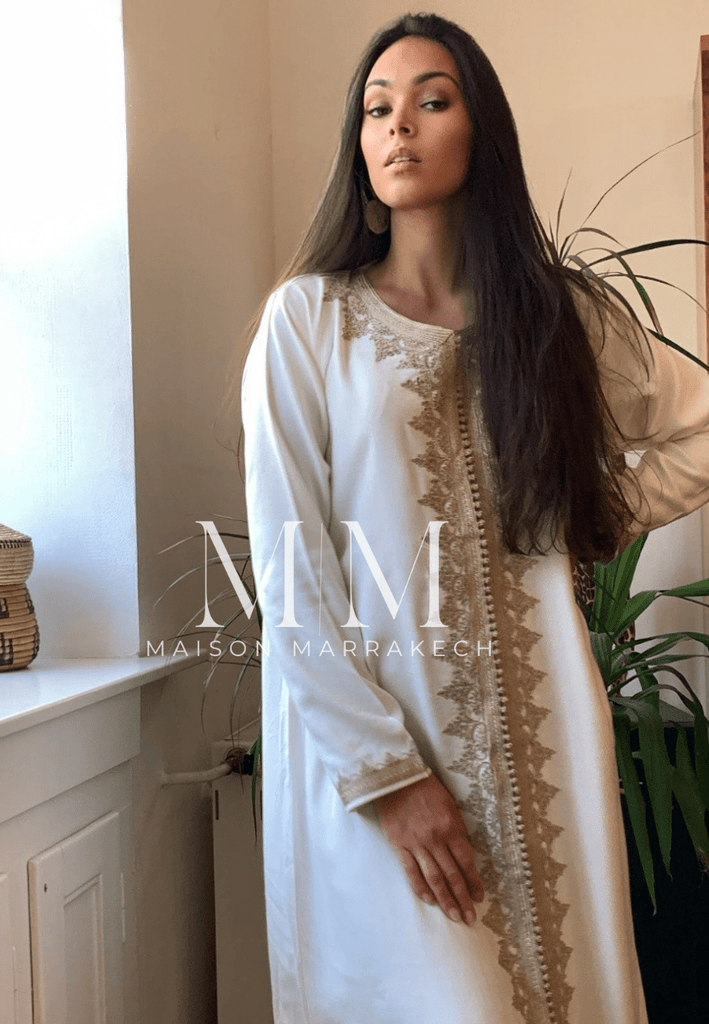 Cream Karima Kaftan Caftan-Moroccan Kaftan,Cream Karima Kaftan Caftan-Moroccan Kaftan