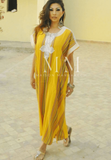 Resort Caftan Bedoin Style- Yellow,Resort Caftan Bedoin Style- Yellow