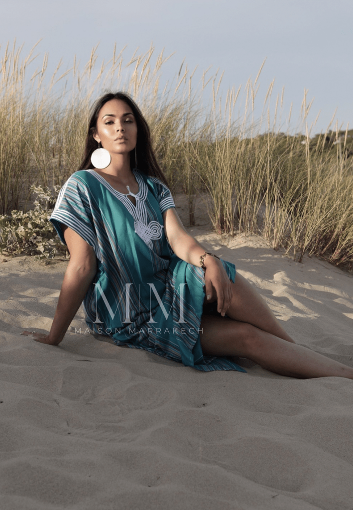 Blue Bedouin Kaftan Caftan & Loungewear,Blue Bedouin Kaftan Caftan & Loungewear