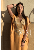 Mustard Yellow Gold Marine Kaftan Caftan & Loungewear,Mustard Yellow Gold Marine Kaftan Caftan & Loungewear