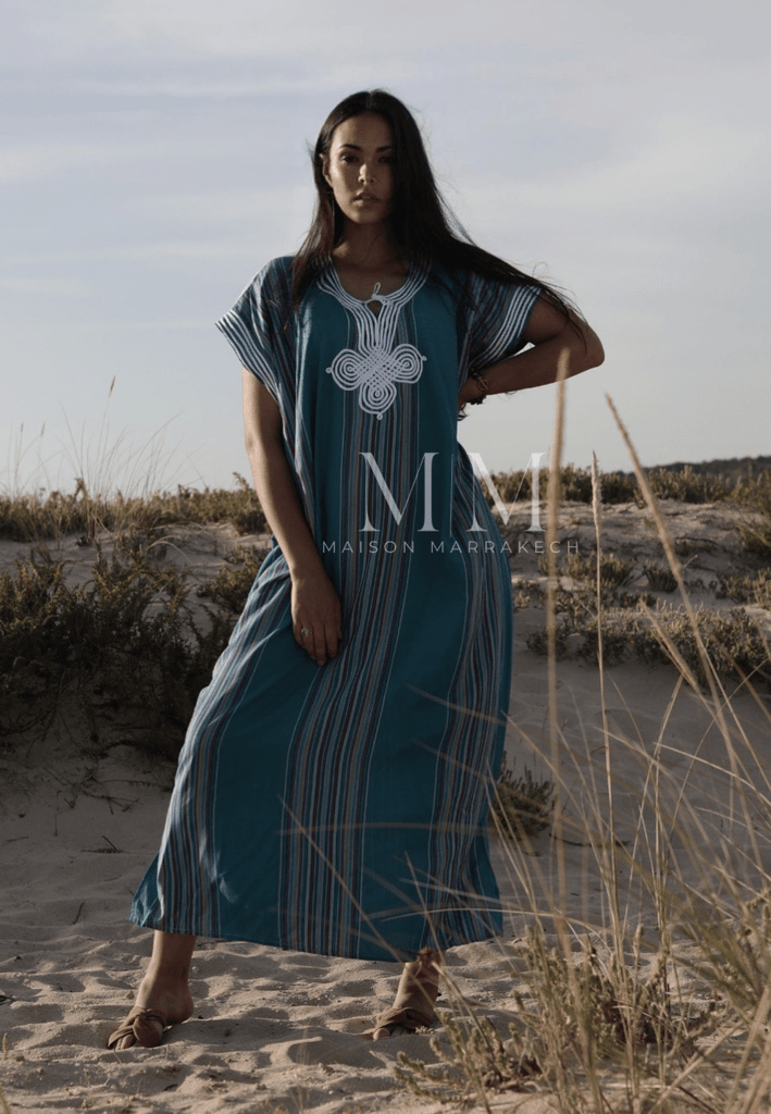 Blue Bedouin Kaftan Caftan & Loungewear,Blue Bedouin Kaftan Caftan & Loungewear