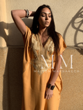 Mustard Yellow Gold Marine Kaftan Caftan & Loungewear,Mustard Yellow Gold Marine Kaftan Caftan & Loungewear