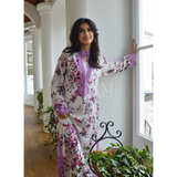 Lilac Floral Beach Lounge Kaftan Caftan,Lilac Floral Beach Lounge Kaftan Caftan