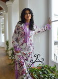 Lilac Floral Beach Lounge Kaftan Caftan