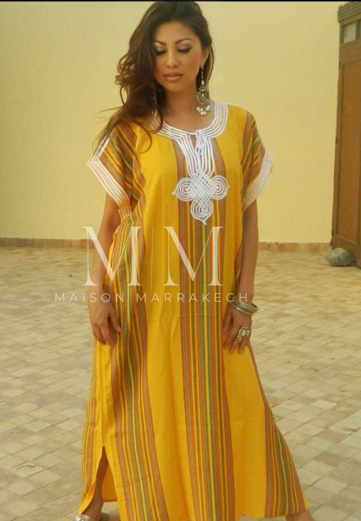 Resort Caftan Bedoin Style- Yellow