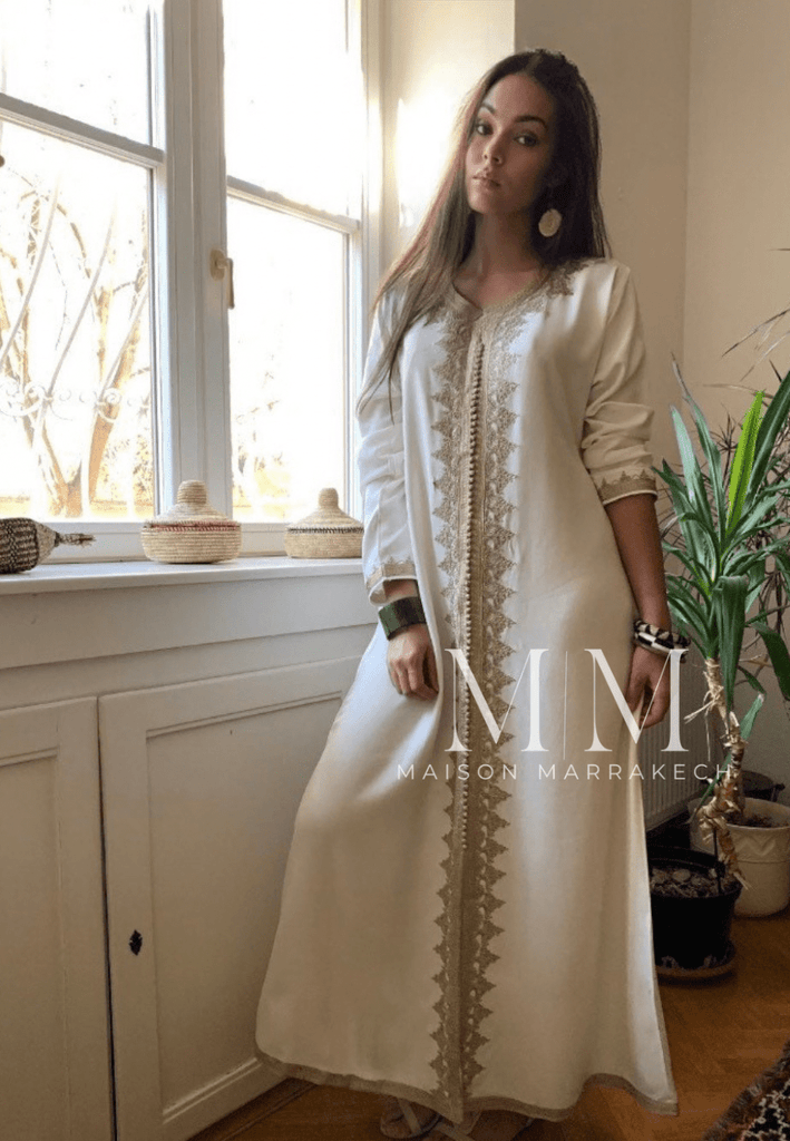 Cream Karima Kaftan Caftan-Moroccan Kaftan,Cream Karima Kaftan Caftan-Moroccan Kaftan