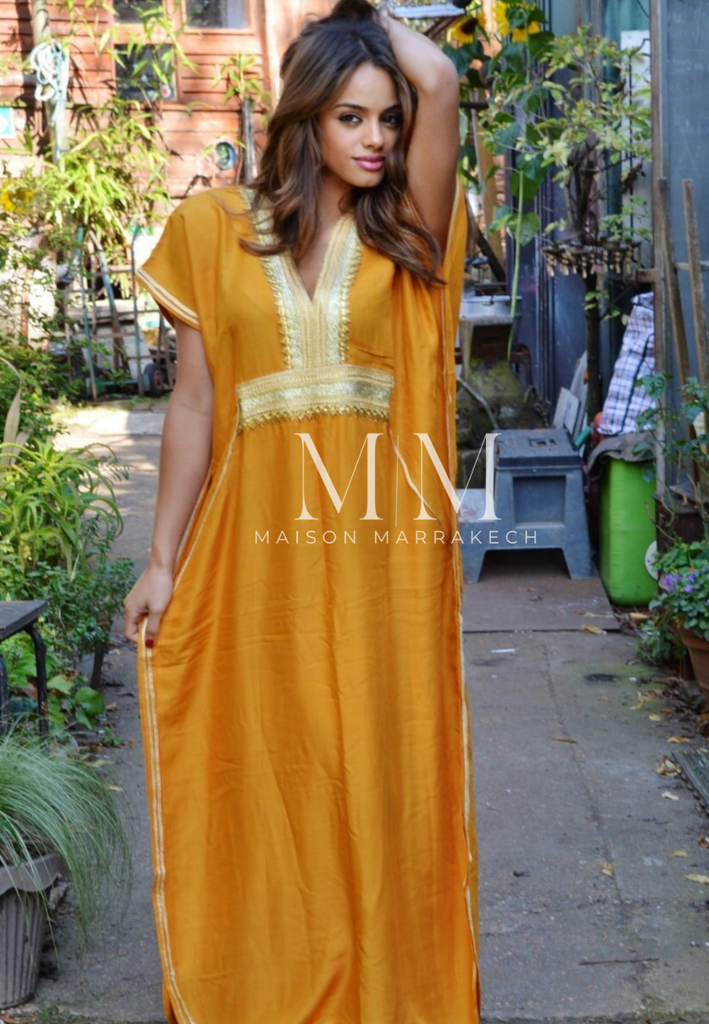 Dark Yellow Marine Resort Kaftan