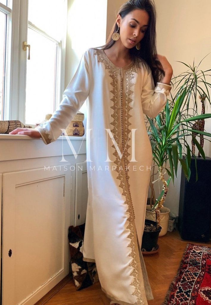 Cream Karima Kaftan Caftan-Moroccan Kaftan,Cream Karima Kaftan Caftan-Moroccan Kaftan