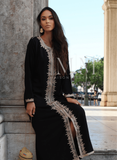 Black Beige Karima Kaftan Caftan-Moroccan Kaftan,Black Beige Karima Kaftan Caftan-Moroccan Kaftan