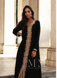 Black Beige Karima Kaftan Caftan-Moroccan Kaftan,Black Beige Karima Kaftan Caftan-Moroccan Kaftan