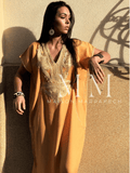 Mustard Yellow Gold Marine Kaftan Caftan & Loungewear,Mustard Yellow Gold Marine Kaftan Caftan & Loungewear