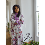 Lilac Floral Beach Lounge Kaftan Caftan,Lilac Floral Beach Lounge Kaftan Caftan