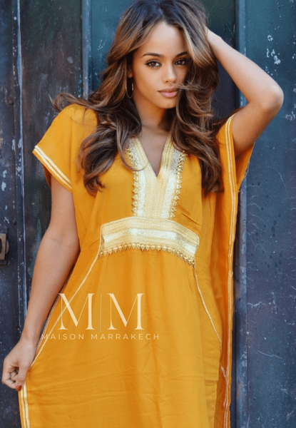 Dark Yellow Marine Resort Kaftan,Dark Yellow Marine Resort Kaftan