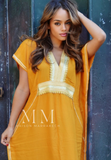 Dark Yellow Marine Resort Kaftan