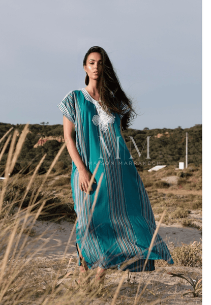 Blue Bedouin Kaftan Caftan & Loungewear,Blue Bedouin Kaftan Caftan & Loungewear