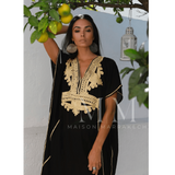 Black with Gold Embroidery Marrakech Resort Kaftan -Moroccan Kaftan,Black with Gold Embroidery Marrakech Resort Kaftan -Moroccan Kaftan