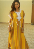 Resort Caftan Bedoin Style- Yellow,Resort Caftan Bedoin Style- Yellow