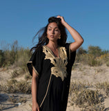 MM Black with Gold Embroidery Marrakech Resort Kaftan -Moroccan Kaftan,MM Black with Gold Embroidery Marrakech Resort Kaftan -Moroccan Kaftan