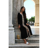 Black Beige Karima Kaftan Caftan-Moroccan Kaftan,Black Beige Karima Kaftan Caftan-Moroccan Kaftan