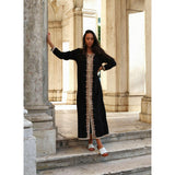 Black Beige Karima Kaftan Caftan-Moroccan Kaftan,Black Beige Karima Kaftan Caftan-Moroccan Kaftan