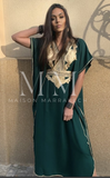 Dark Green Gold Marrakech Kaftan Caftan & Loungewear