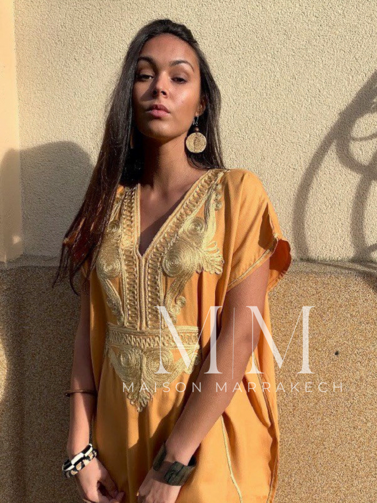 Mustard Yellow Gold Marine Kaftan Caftan & Loungewear