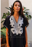 Navy Blue Silver Marrakech Resort Kaftan Caftan-Moroccan Kaftan