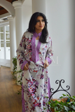 Lilac Floral Beach Lounge Kaftan Caftan