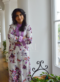 Lilac Floral Beach Lounge Kaftan Caftan