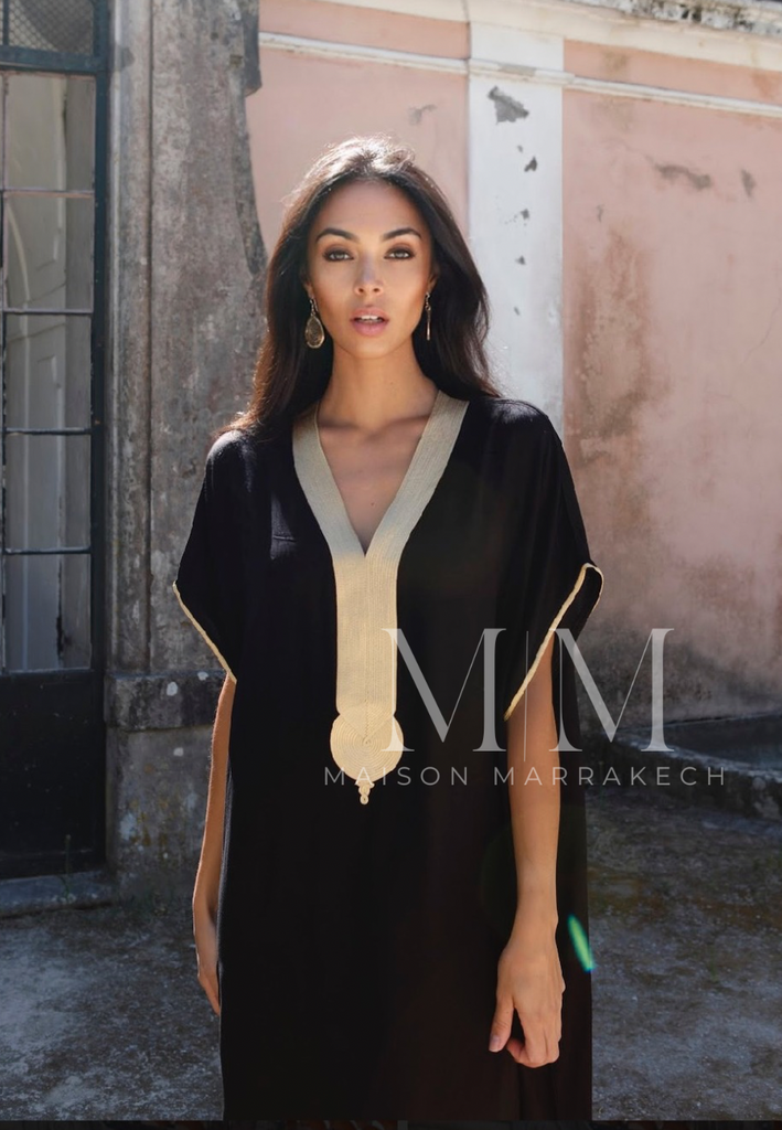 Black Gold Marrakech Gandoura -home dress, resort dress