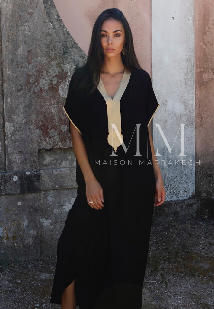 Black Gold Marrakech Gandoura -home dress, resort dress