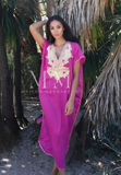 Fushia Pink Gold Marine Kaftan Caftan & Loungewear