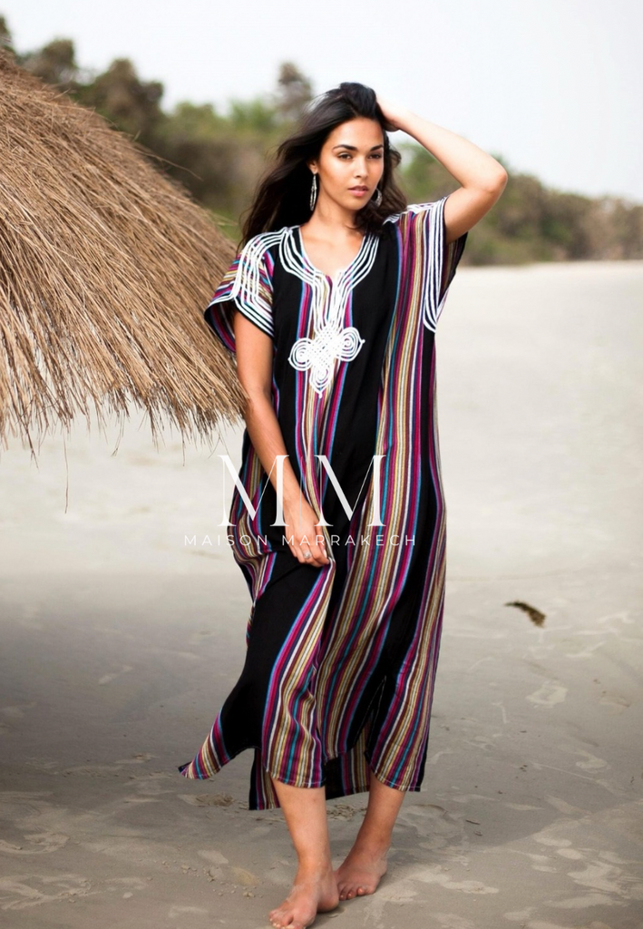 Black Resort Caftan Bedoin Style