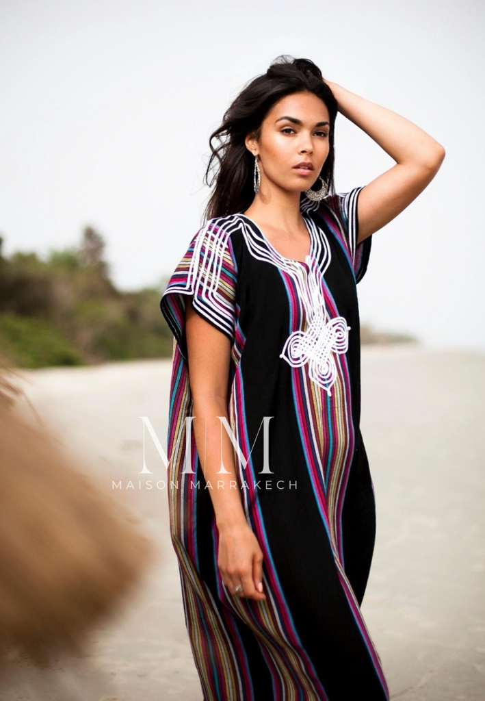 Black Resort Caftan Bedoin Style