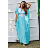 Mint Green Marrakech Style Resort Lounge Wear Caftan Kaftan - Maison De Marrakech